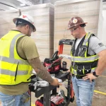 Ret Andres inspecting job site